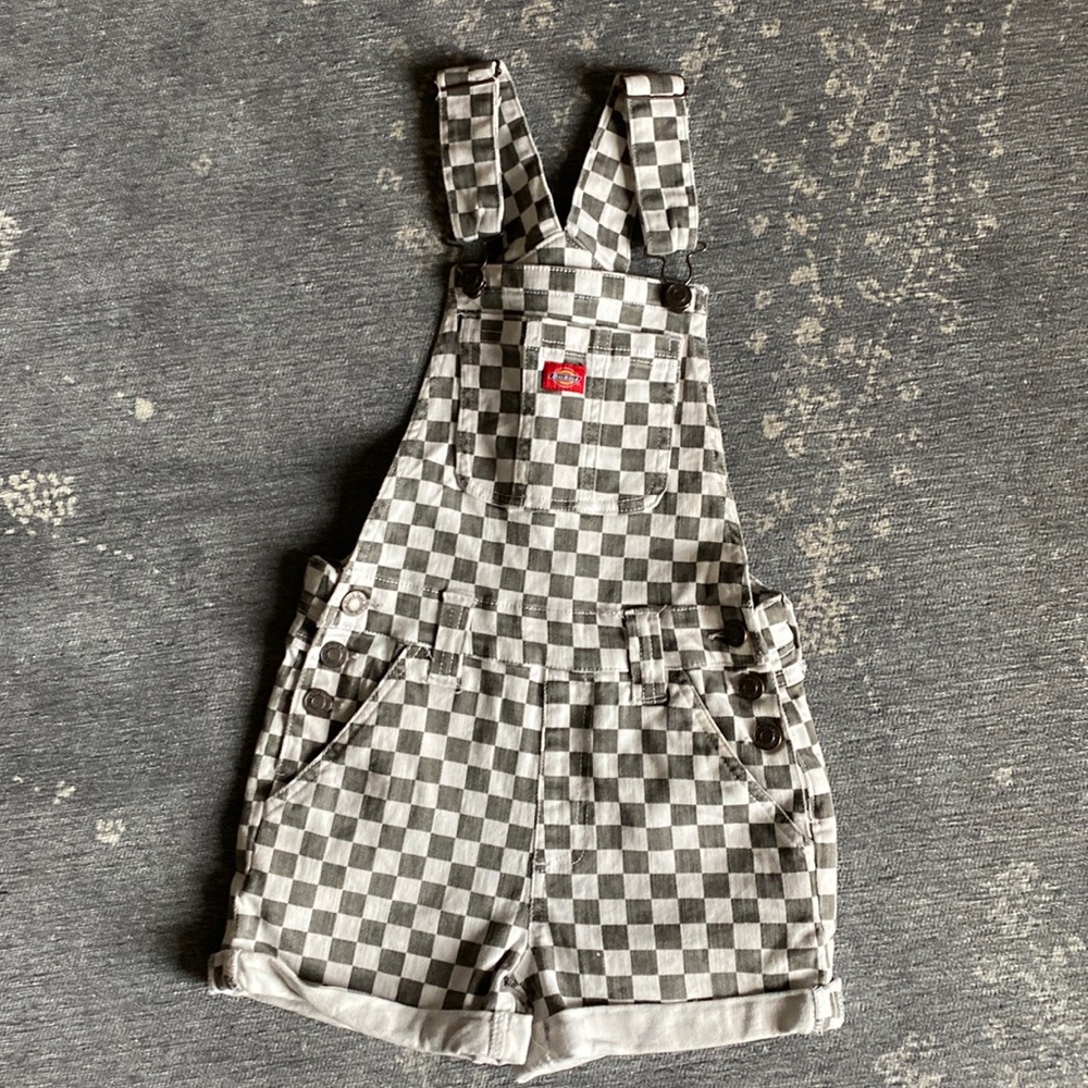Girls Dickies Bib checkered Overalls
